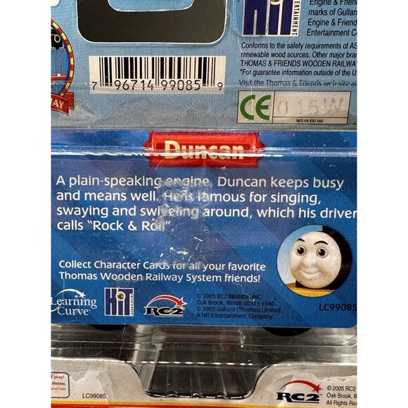 NWT Duncan Thomas Wooden Railway Train NOS Learning Curve Engine 2005 Yellow - Picture 9 of 16